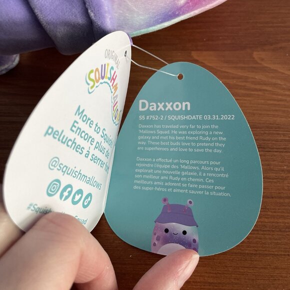 Squishmallows 5" Daxxon Purple Alien Plush - Picture 6 of 7